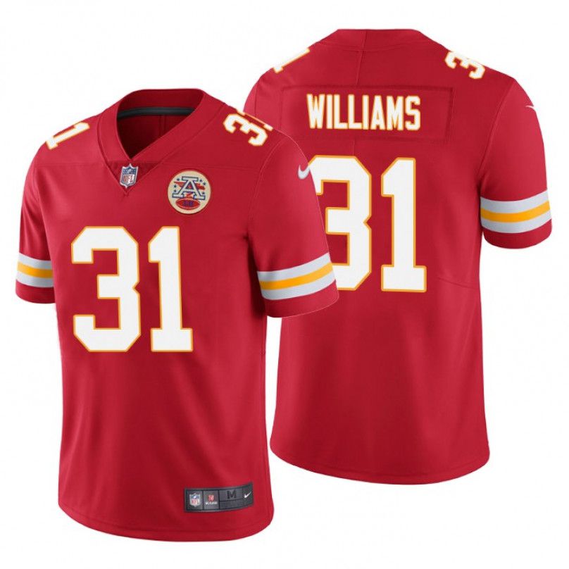Men Kansas City Chiefs 31 Darrel Williams Nike Red Limited NFL Jersey